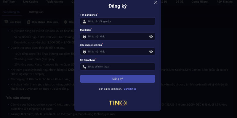 Cách để đăng ký được tài khoản cá cược cho thành viên mới